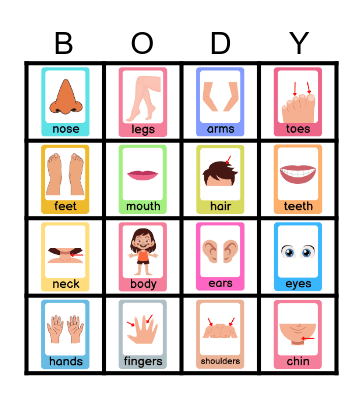 Body Bingo Card