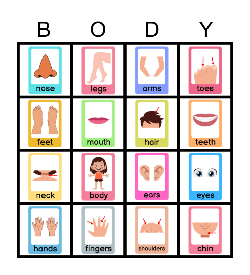 Body Bingo Card