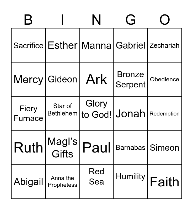 Round 2 Bingo Card