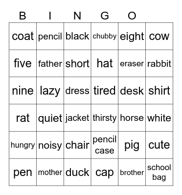Come To Live 1 Bingo Card