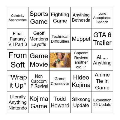 Game Awards 2025 Bingo Card