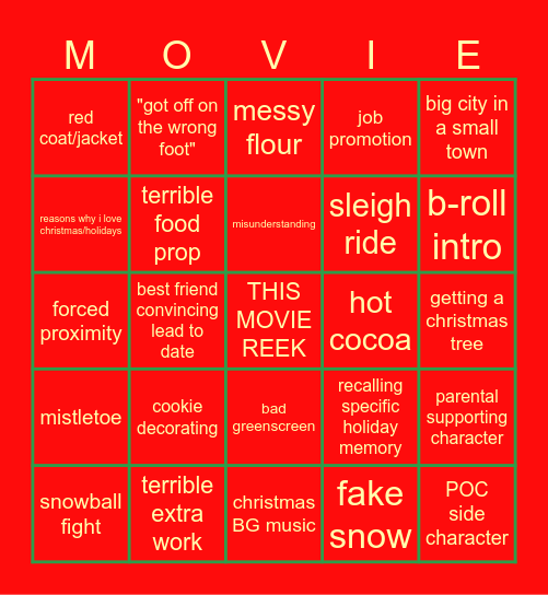 Hallmark Cliche Bingo Card