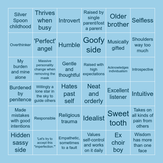 Sunday Kinnie Bingo Card
