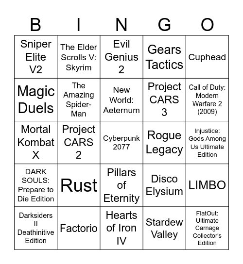Backlog Clearance Bingo Card