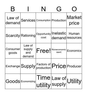 5.01 Vocab Bingo Card