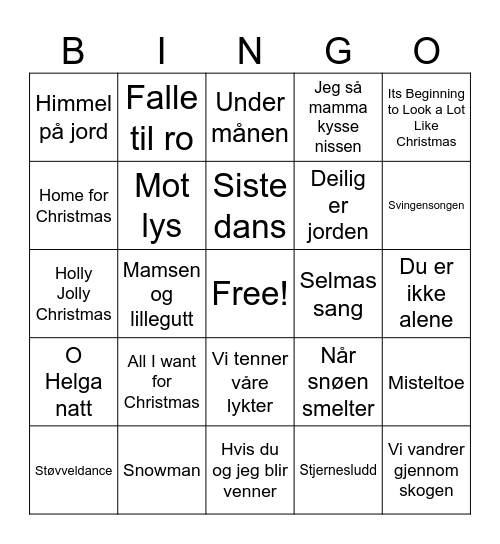 Jul Bingo Card
