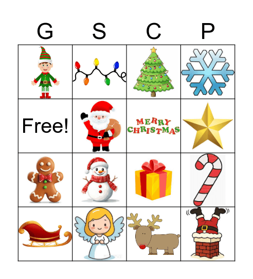 Christmas Bingo Card