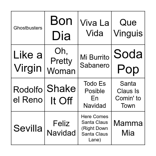 BINGO NADAL JCA Bingo Card