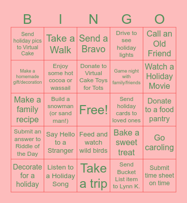 Winter Bingo Round 2 Bingo Card