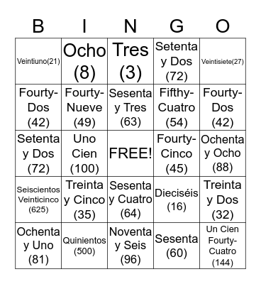 ¡BINGO Mexicano!!!  Bingo Card