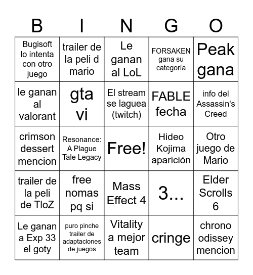 bingo2025 Bingo Card