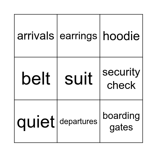 U1-U2-U3A Bingo Card