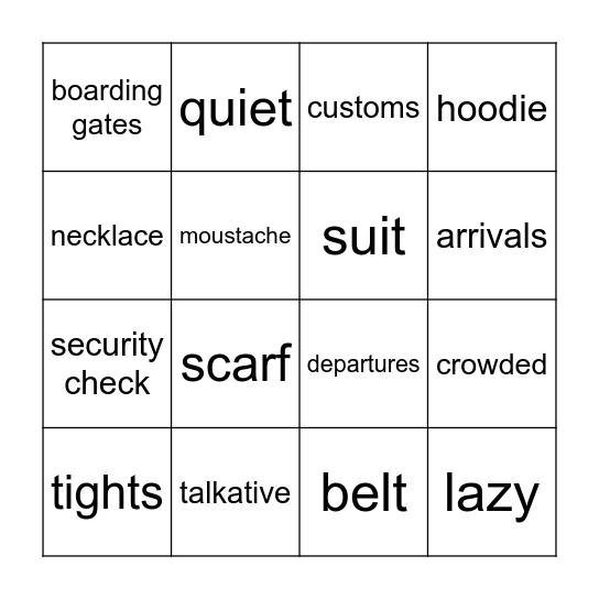 U1-U2-U3A Bingo Card