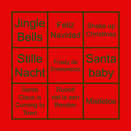 Kerstbingo Card