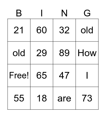 Immerse Bank Bingo Card
