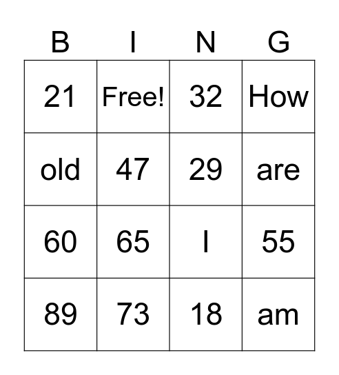 Immerse Bank Bingo Card