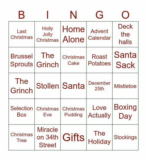 Brandgility Xmas Bingo Card