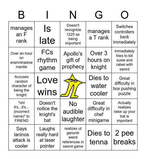 Willtarune Chapter 3 Bingo Card