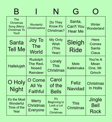 Sheffield Theatres Christmas Bingo Card