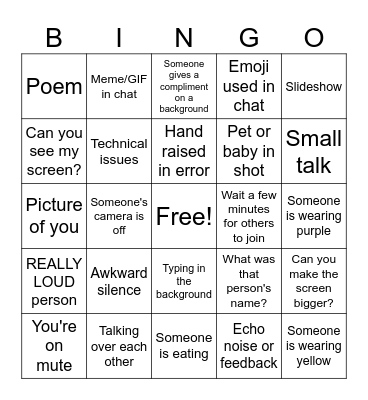 Shelly's Anniversary Bingo Card