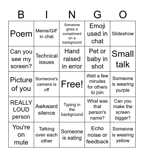 Shelly's Anniversary Bingo Card