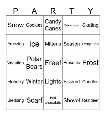 Winter Bingo Card
