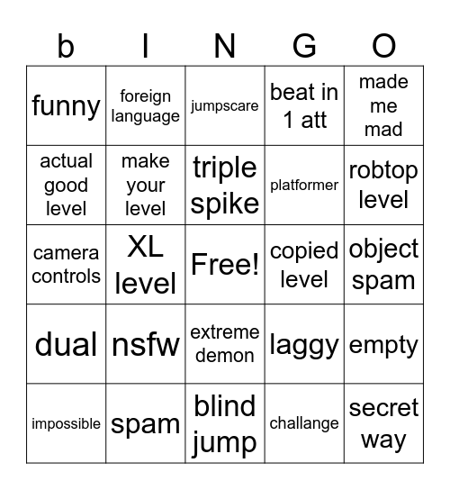recent tab bingoooo Bingo Card