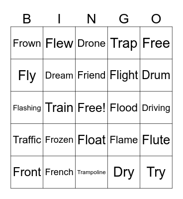 Blends Bingo Card