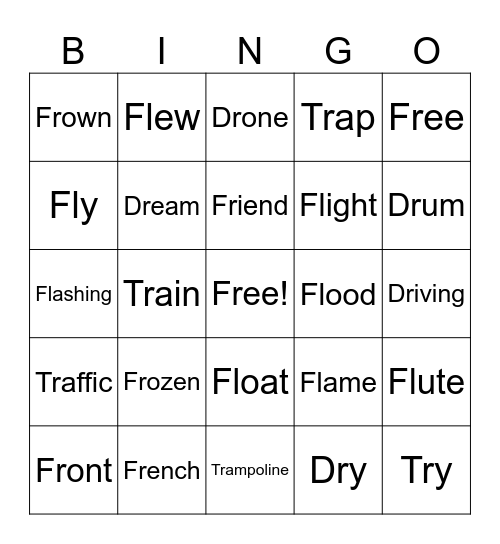 Blends Bingo Card