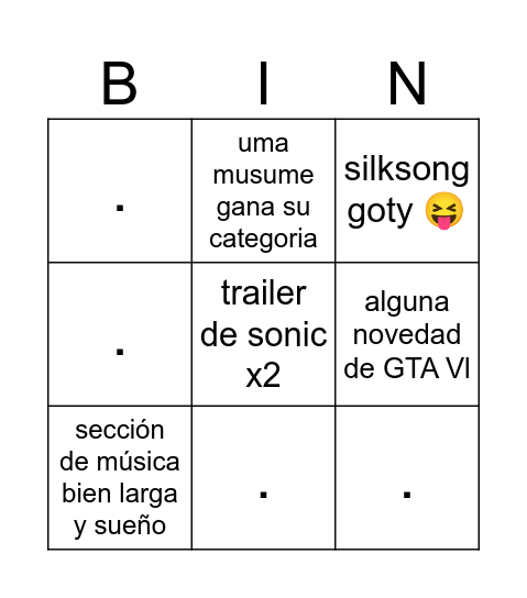 Bingo Card