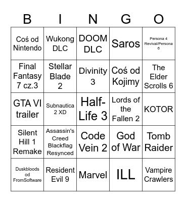 xxxxxxxxxxxxx Bingo Card