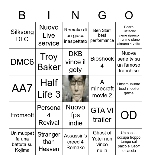 TGA 2025 Bingo Card