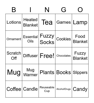 Christmas Party Bingo Card