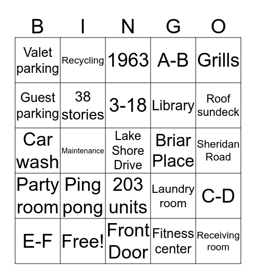 3150 Bingo Card