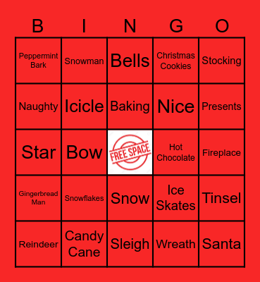 Holiday Bingo Card