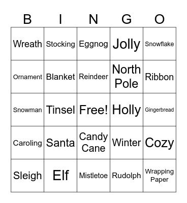 Christmas Bingo Card