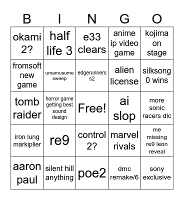 flop awards Bingo Card