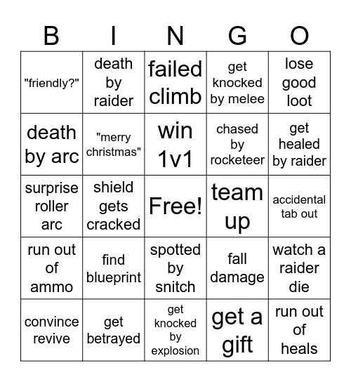 arc bingo Card