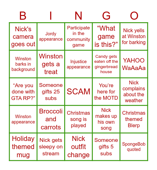 Wombat's 24 Hour Extravaganza! Bingo Card