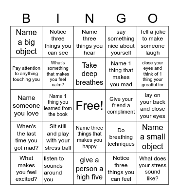 Bingo! Bingo Card