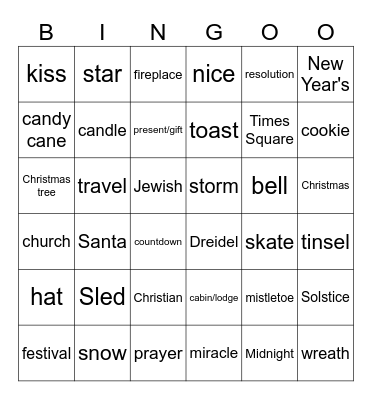 CYOBC - Holiday Reads Bingo Card