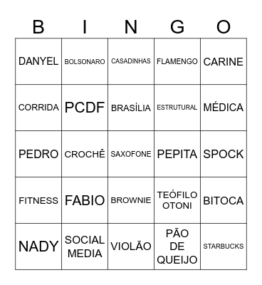 Natal 2025 Bingo Card