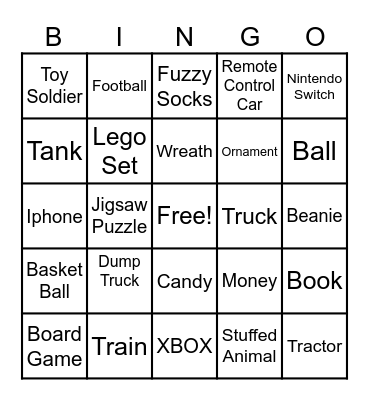 Christmas Bingo Card