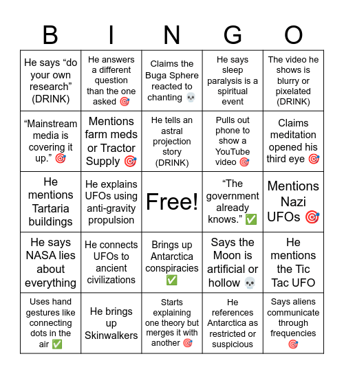 The Theory of Robert: Second Edition Bingo Card