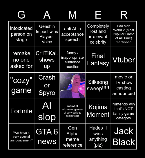 Dthaipome Game Awards 2025 Bingo Card