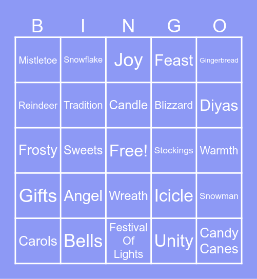 Holiday BINGO Card