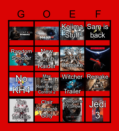 VGA 2025 Bingo Card
