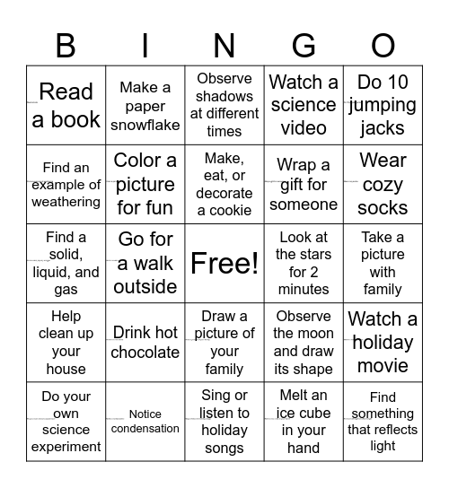 Christmas Bingo Card