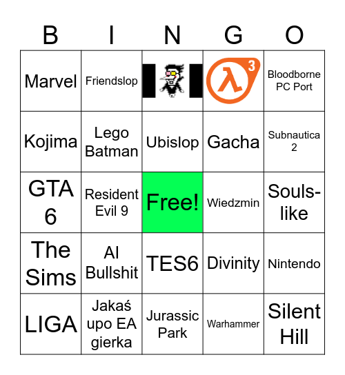 Granie Bingo Card