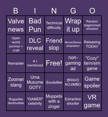 The 2025 Keighleys Bingo Card